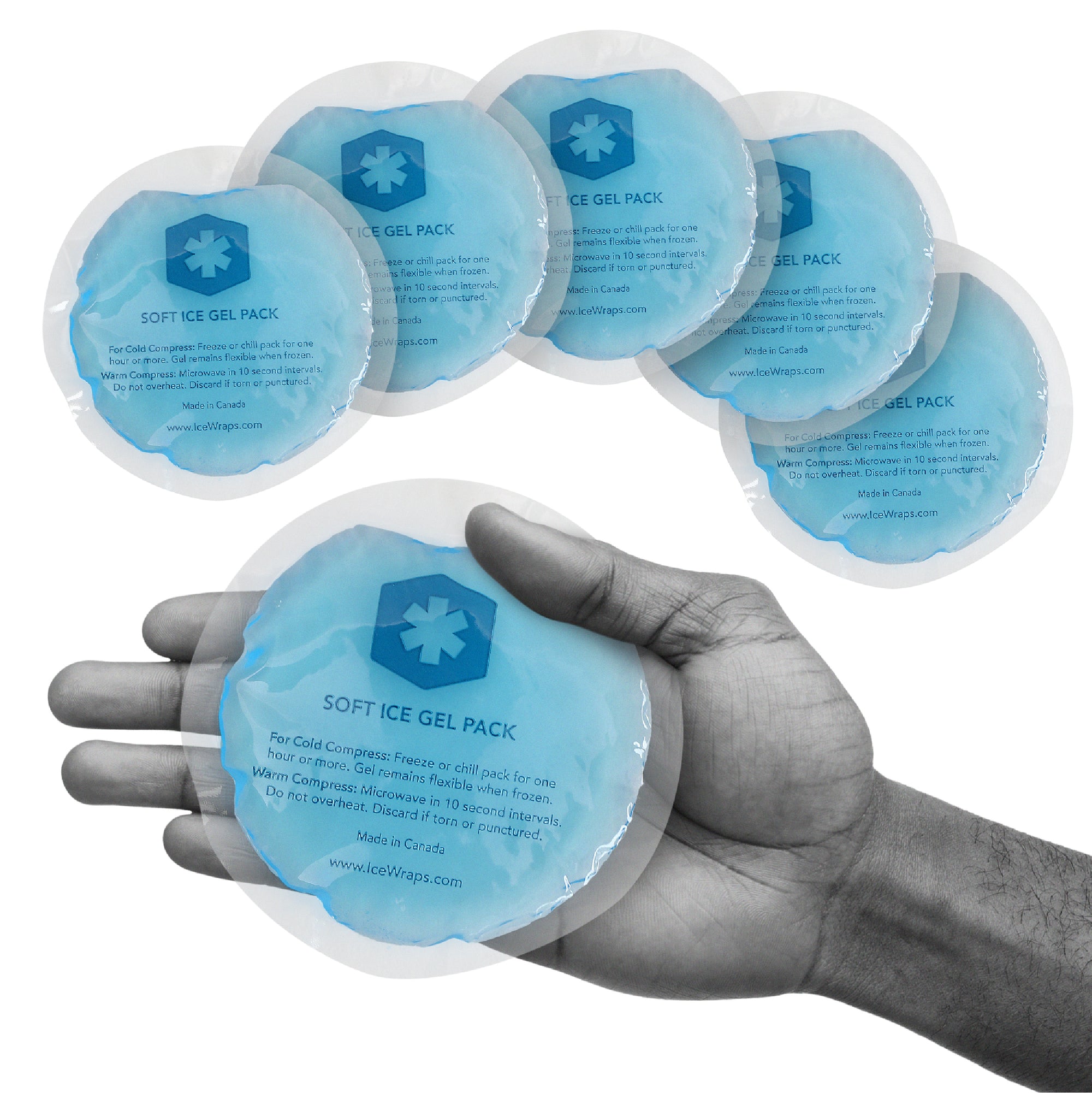 Round Gel Pack Reusable Hot or Cold Ice Pack - IceWraps