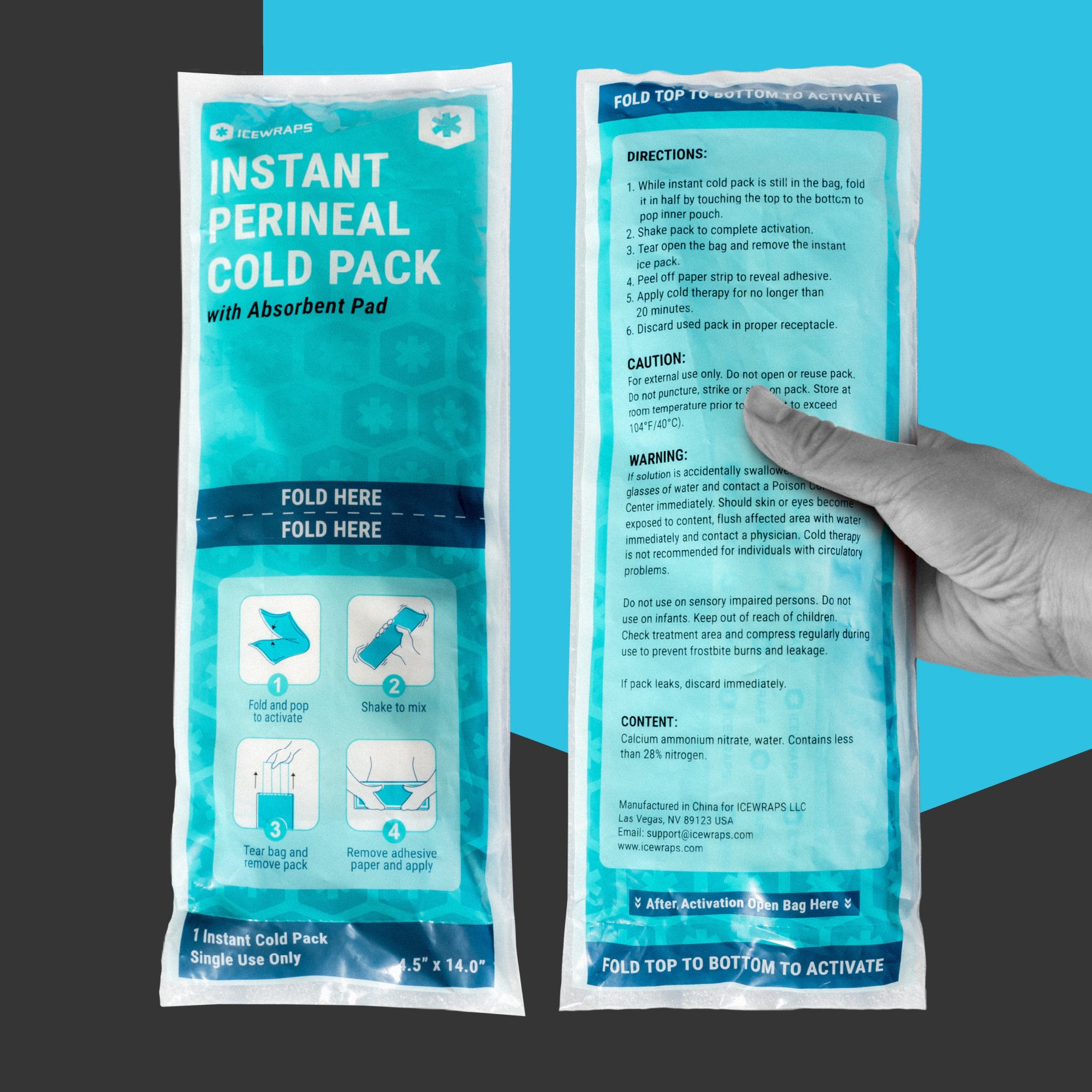 How to activate a First Days Maternity Instant Perineal Cold Pack
