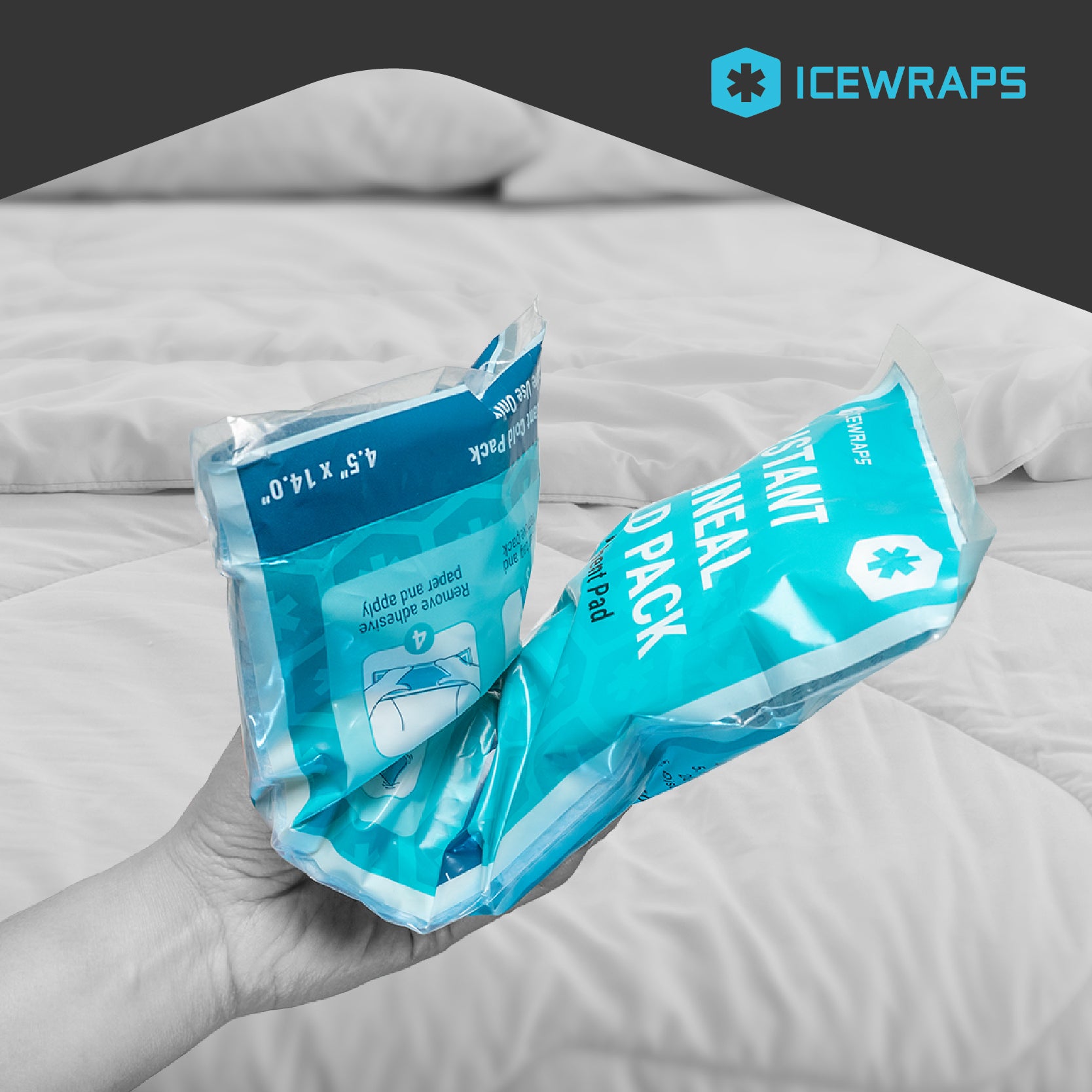 ICEWRAPS Instant Perineal Cold Pack - 2 in 1 Absorbent Maxi Pad and Instant  Cold Pack - 12 Count Single Use Postpartum Ice Cold Compress for After