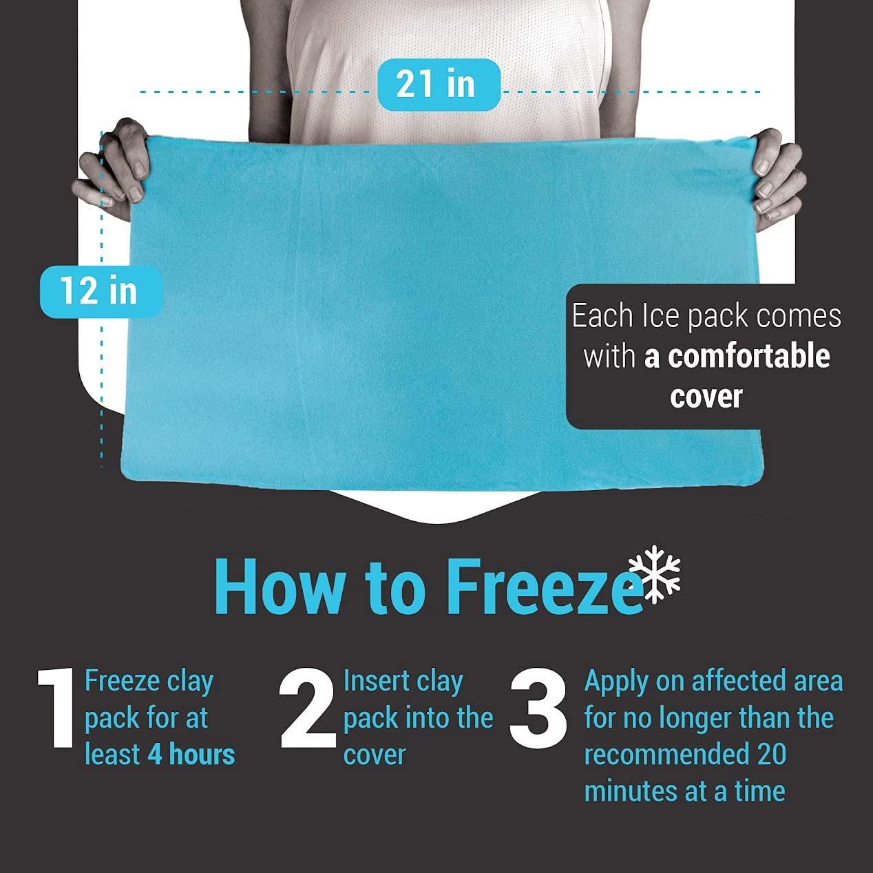 Stay-Put® Cold Therapy Wrap Medium (8” x 12”) – Reusable Ice Packs with  Straps, Cold Pack Compress for Arms, Shins, Calves, and Smaller Joint Pain