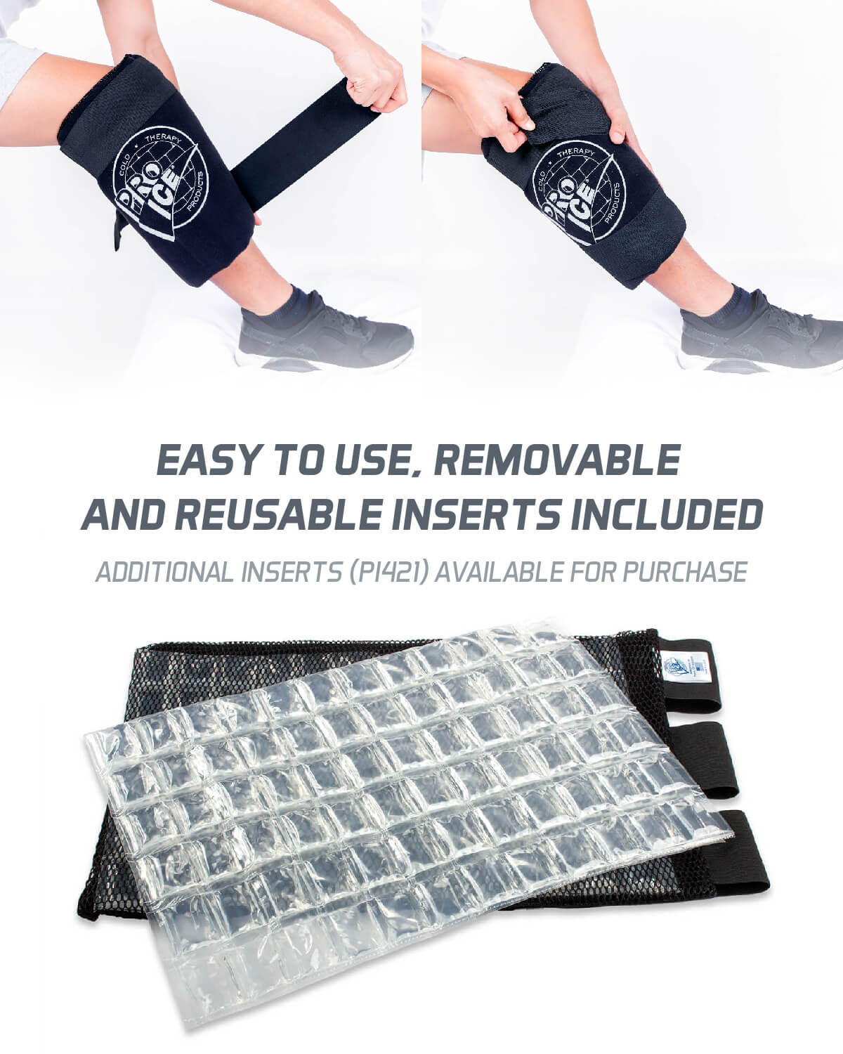 Mars Wellness Knee Ice Wrap Pack - Gel Compression Brace Cold/Hot